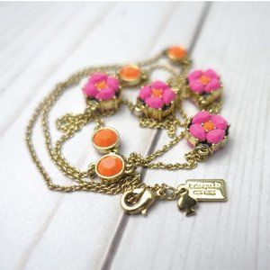 Kate Spade Pink Flower Long Necklace